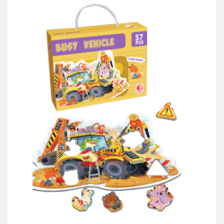 Gulvpuslespil med k�ret�jer � ro og fordybelse (57 brikker)