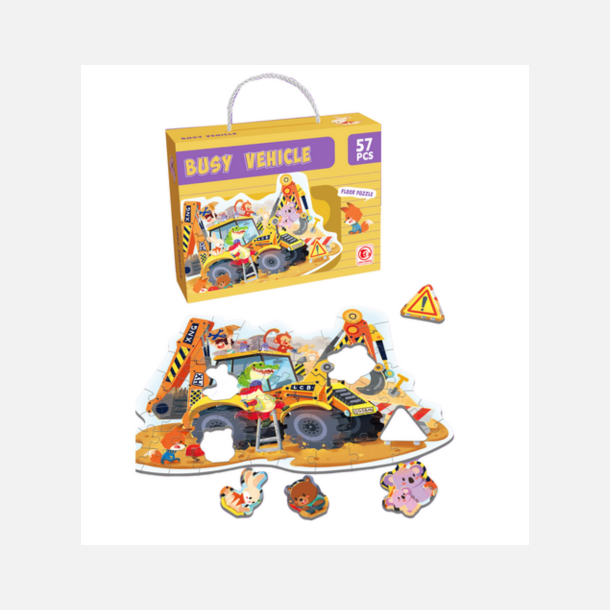 Gulvpuslespil med k�ret�jer � ro og fordybelse (57 brikker)