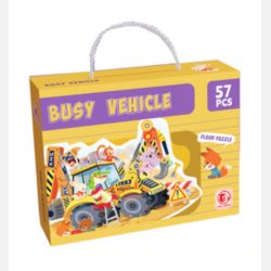 Gulvpuslespil med k�ret�jer � ro og fordybelse (57 brikker)