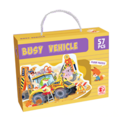 Golvpussel med fordon - 57 stycken