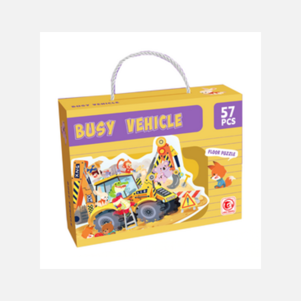 Gulvpuslespil med k�ret�jer � ro og fordybelse (57 brikker)