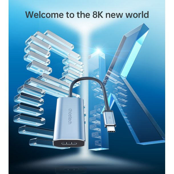 Choetech Hub, USB-C stik til HDMI, gr