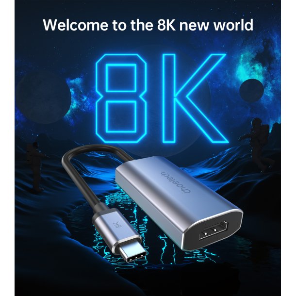 Choetech Hub, USB-C stik til HDMI, gr