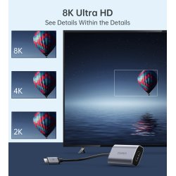 Choetech Hub, USB-C stik til HDMI, gr