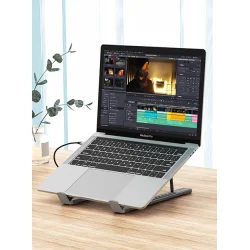 Choetech HUB-M48 7-i-1 HUB-stativ (Typ-C till HDMI), gr