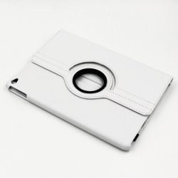 iPad cover - Rotating PU lder, iPad Air/Air2/Pro 9.7, hvid