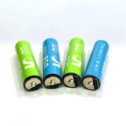 Genopladelige lithium batterier, USB-C, AA, 4 stk