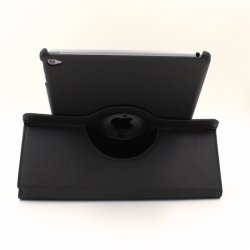 iPad cover - Rotating PU lder, iPad Air/Air2/9.7, sort