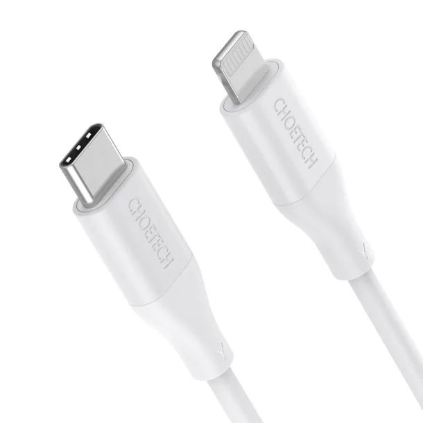 Choetech 1,2m USB-C - Lightning Kabel, Hvid