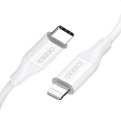 Choetech 1,2m USB-C - Lightning Kabel, Hvid