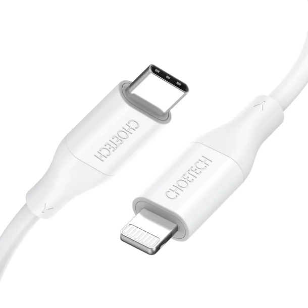 Choetech 1,2m USB-C - Lightning Kabel, Hvid