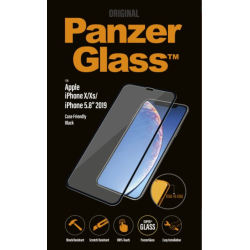 PanzerGlass skrmbeskyttelse iPhone X/Xs/11 - sort, Case Friendly