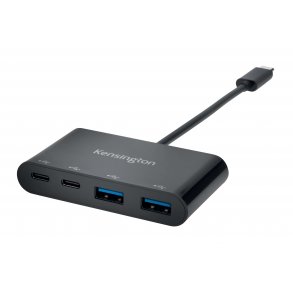 Kensington Hub CH1000 USB-C 4-Port Hub, sort