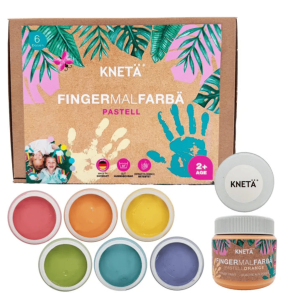 KNET� Vegansk Fingermaling 6 x 150 ml � Kreativt Males�t til B�rn