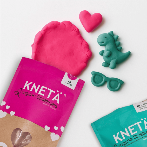KNET� Vegansk Modellervoks Pink 100 g � Naturlig Legemasse til B�rn fra 1 �r