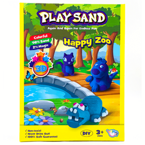 Play Sand - Kinetisk lek sand - Happy Zoo, 500 g (2 färger)
