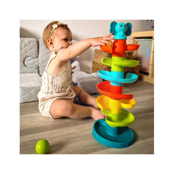 Kuglebane til baby � spiralbane med raslebolde fra 6 mdr.