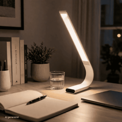 LED arbetslampa flexibel arm � effektiv belysning � white/grey