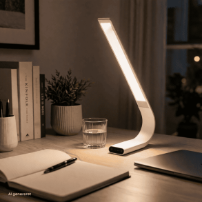 LED arbetslampa flexibel arm � effektiv belysning � white/grey