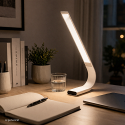 LED arbetslampa flexibel arm � effektiv belysning � white/grey