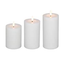 LED blockljus, vit, 3-pack inkl.fj�rrkontroll