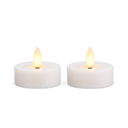 LED Fyrfadslys i Stearin � 2 stk. � �7 cm