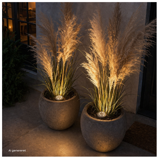 LED havespots - udend�rs m. solcelle funktion, 2 pak