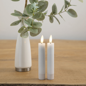 LED-kronljus, 11 cm, vit, 2 st.