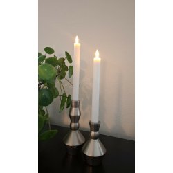 LED kronelys, 22,2 cm, hvid, 2 stk