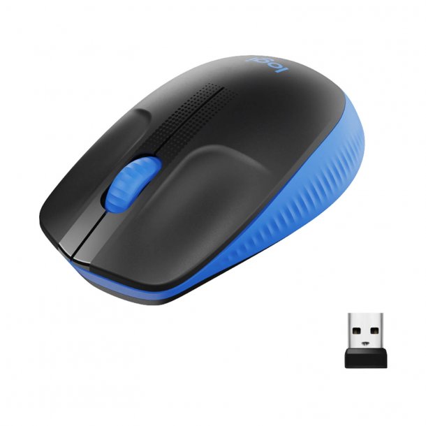 Logitech M190 Full-Size Trådløs Mus - Blue