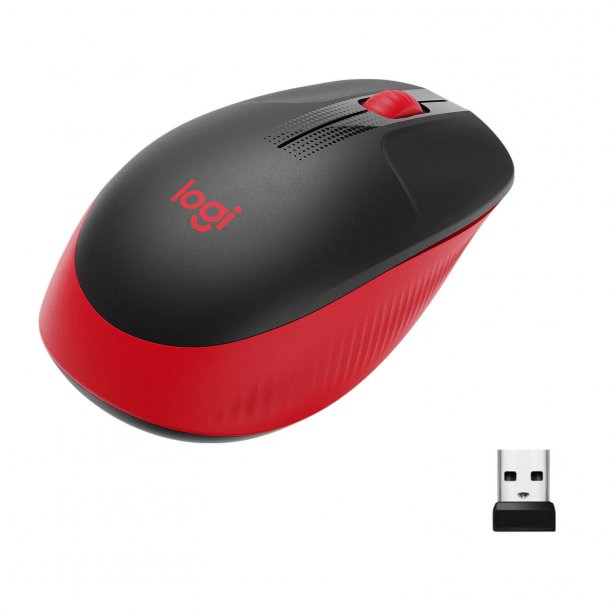 Logitech M190 Full-Size Trdls Mus - Red