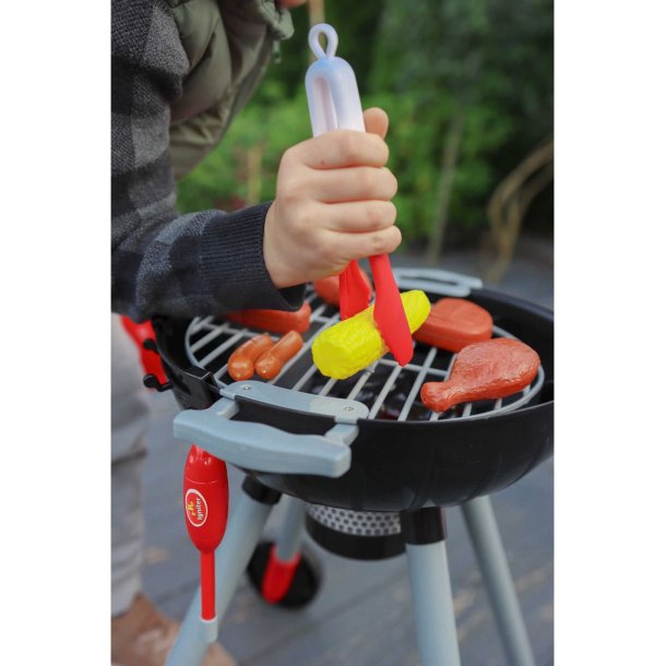 Leksaksgrill f�r barn med ljus och ljud � grillmat och tillbeh�r