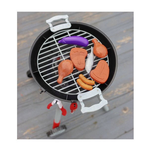 Leksaksgrill f�r barn med ljus och ljud � grillmat och tillbeh�r