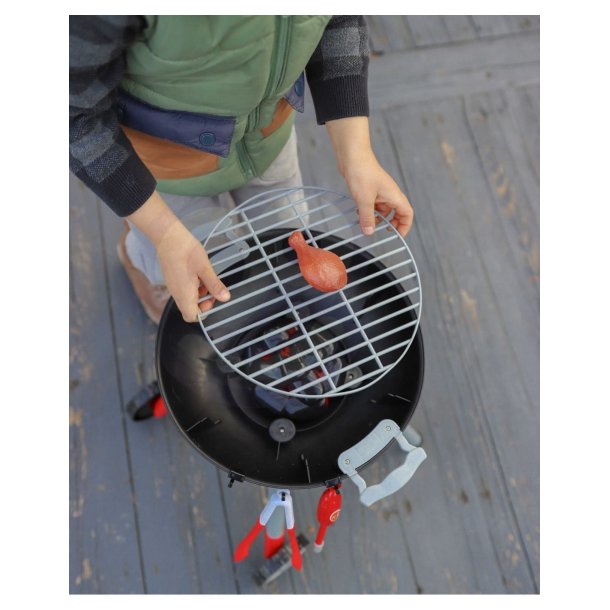 Leksaksgrill f�r barn med ljus och ljud � grillmat och tillbeh�r