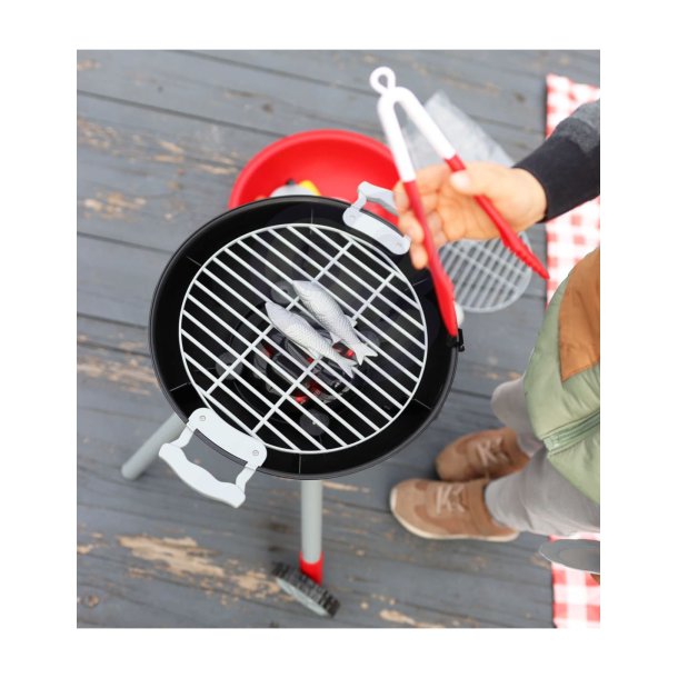 Leksaksgrill f�r barn med ljus och ljud � grillmat och tillbeh�r
