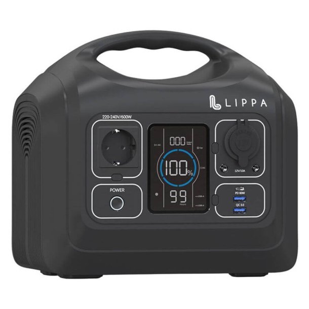 Lippa Power Station 595 Wh - Sort