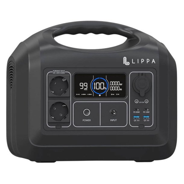 Lippa Power Station 992 Wh - Sort