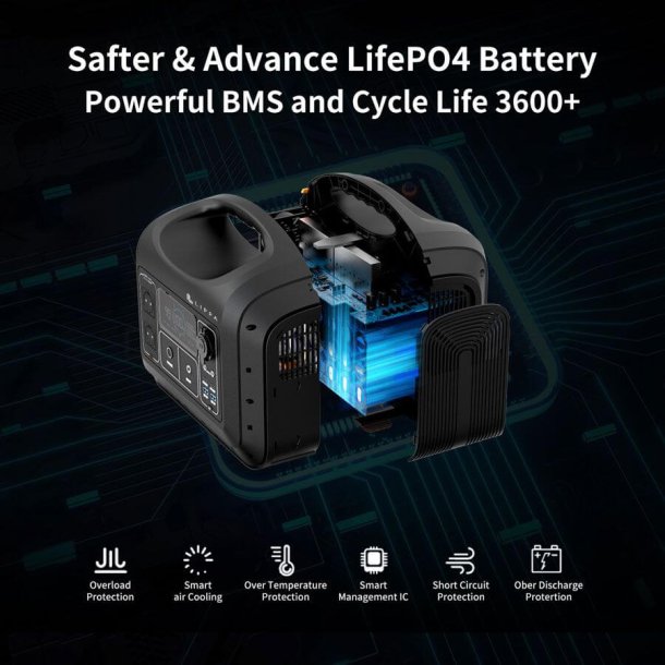 Lippa Power Station 992 Wh - Sort