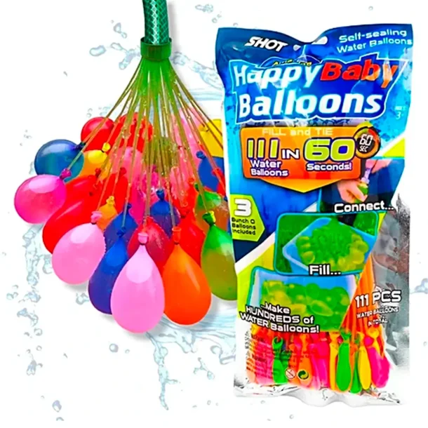 Magic Balloons - Selvlukkende vandballoner, 111 stk