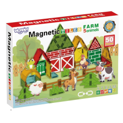 Magnetic Tiles Bondeg�rd 30 dele � Magnetiske Byggeklodser med Bondeg�rdsdyr