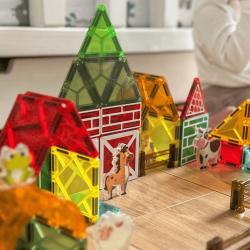 Magnetic Tiles Bondeg�rd 30 dele � Magnetiske Byggeklodser med Bondeg�rdsdyr