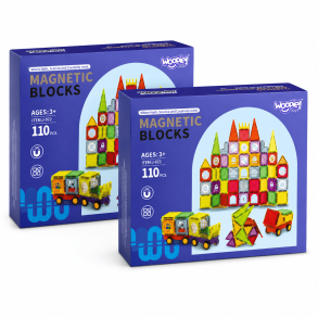 Magnetic Tiles bygges�t - Sampak, 2 x 110 dele