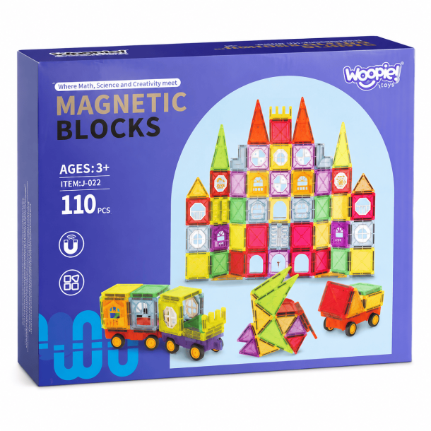 Magnetic Tiles bygges�t, 110 stk