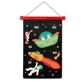 Magnetiskt dartspel med astronaut � barnv�nlig dart med 6 pilar