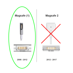 Kompatibel Apple Macbook magsafe oplader, 60W - til Macbook og Macbook Pro 13"