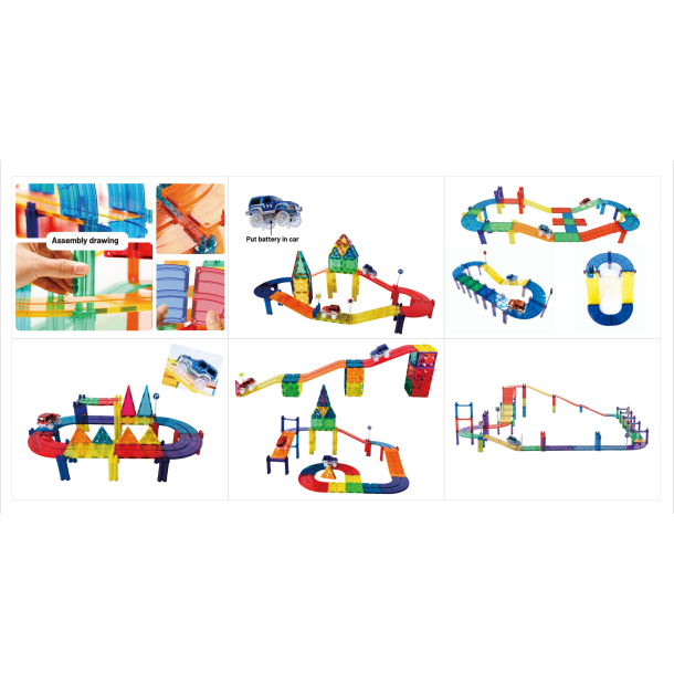 Magnetiska Plattor Bilbana, 120 delar