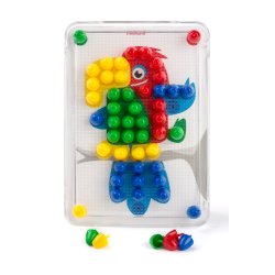Mosaikspel med 20mm f�rgade stift � kreativt l�rspel med m�nsterkort