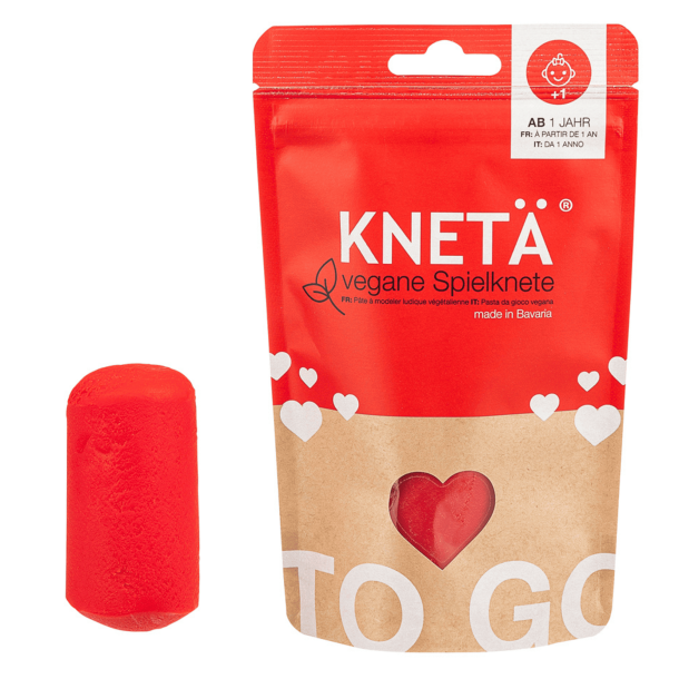 KNET� Vegansk Modellervoks R�d 100 g � Bl�d og Naturlig Legemasse fra 1 �r