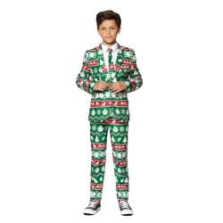 Suitmeister - Boys Christmas Green Nordic
