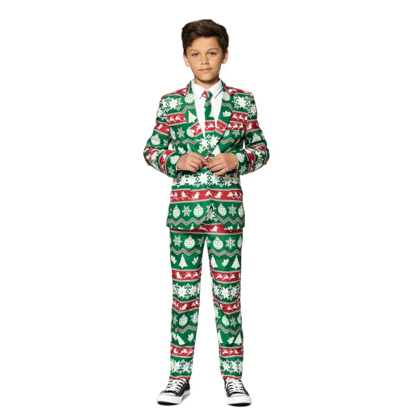 Suitmeister - Boys Christmas Green Nordic